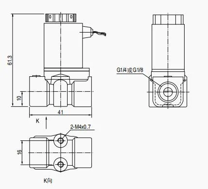 Normally Closed Electromagnetic Valve for Air Solenoid Valve 2p025-08 DC24V 1/4