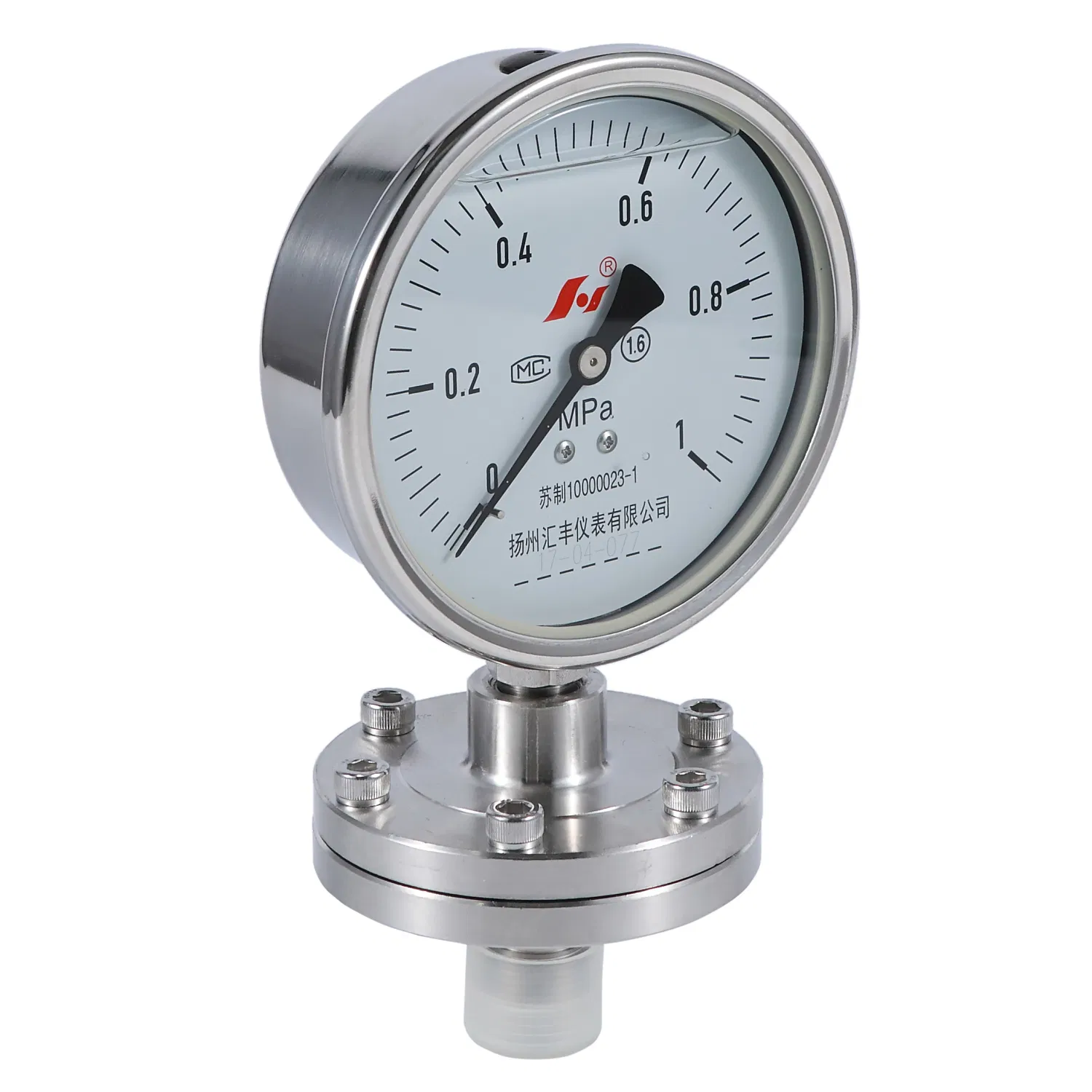 Manometro di alta qualità con guarnizione a membrana realizzato interamente in acciaio inossidabile